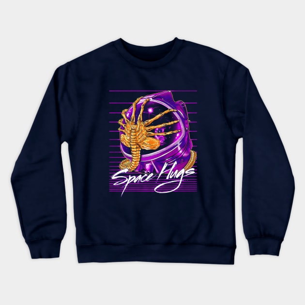 Space Hugs Crewneck Sweatshirt by zerobriant